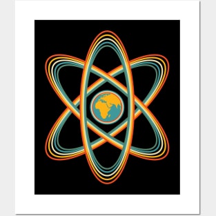 Atom Earth Retro Posters and Art
